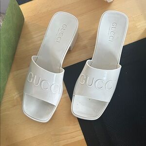 Women's Cream Mules
